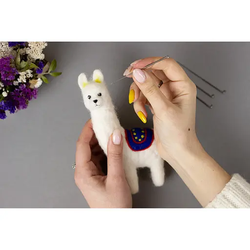 Набір для творчості "Лама" УМНЯШКА ВАЛ-008 валяння іграшки - фото 2