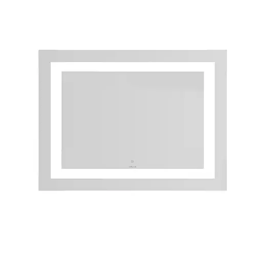 Дзеркало Volle Luna Cuadro прямокутне 60x80 см, з підсвічуванням по контуру, із сенсорним вимикачем хром 1648.53126800, Хром - фото 1
