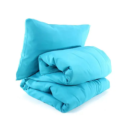 Семейный постельный комплект микрофибра голубого цвета 328142 - фото 3