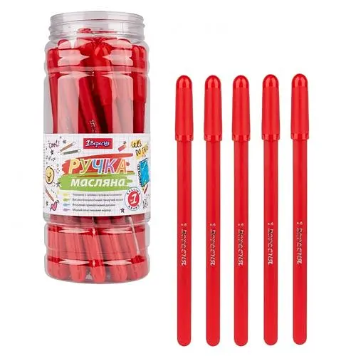 Ручка 412099 1 Вересня "Amazik" кулькова масляна червона 0,7мм (4820258570201) - фото 1