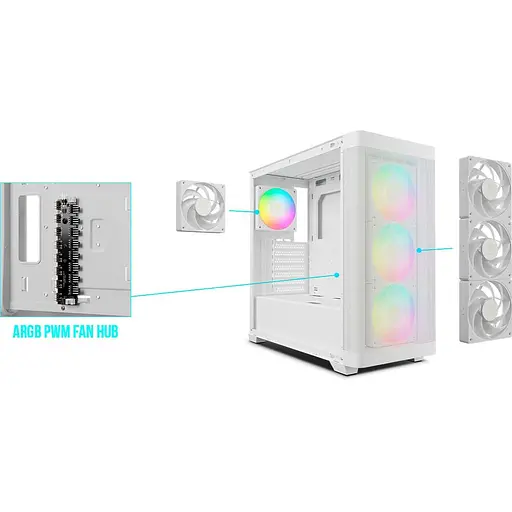 Корпус GAMDIAS ATHENA M3 WH (4711514501162) Без БП - фото 14