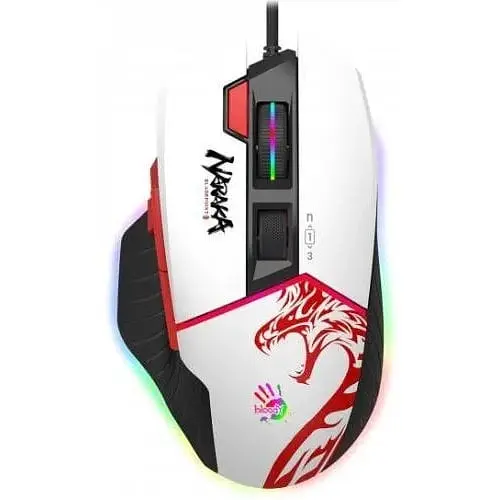 Миша Bloody W95 Max Stone Naraka USB оптична сенсор MAX BC3332-A 100 - 12 000 cpi 10 кнопок - фото 1