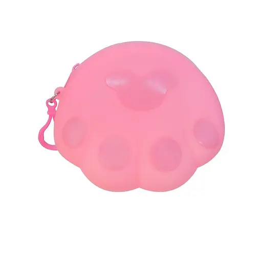 Дитячий гаманець-брелок "Лапка" Bambi C44413, 14 х 12 х 2 см Світло-рожевий - фото 1