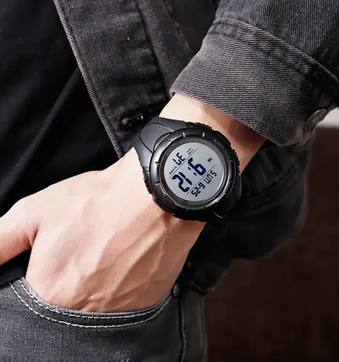 Мужские спортивные часы Skmei 1535 Dive (Черный с белым) - фото 6