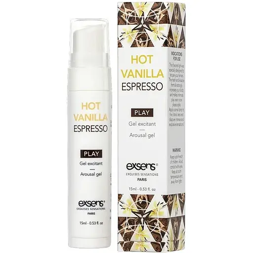 Стимулирующий гель Exsens Kissable Hot Vanilla Espresso 15 мл можно для поцелуев, охлаждающий - фото 2