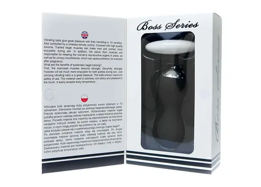 Вагінальні кульки Boss Remote Control Tighten Vibrating Egg 8 см (чорний) - фото 18