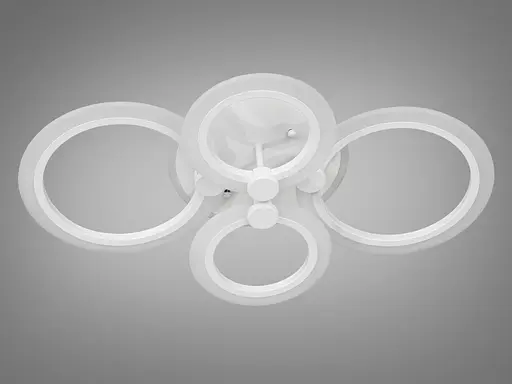 Дизайнерська люстра LED з діммером та підсвічуванням, 80Вт, білий - фото 3