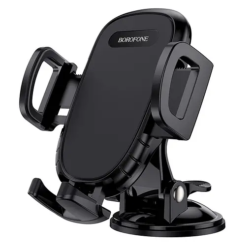Автотримач для телефона BOROFONE BH37 Route push type suction cup car holder Black - фото 1
