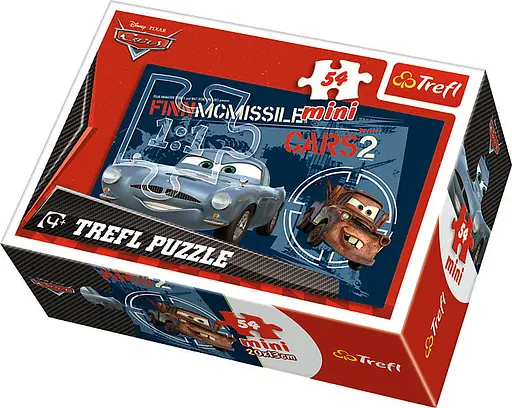 Набор Пазлы - (54 элм. мини) - "Фин" / Дисней Тачки 2 - фото 1