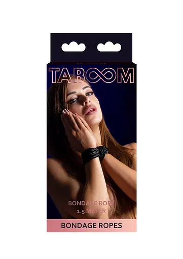 BDSM мотузка Taboom Bondage Rope 1.5 м чорний - фото 3