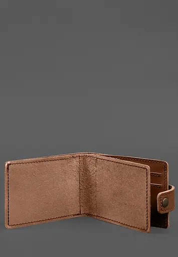 Кожаная обложка-портмоне для удостоверения участника боевых действий (УБД картонный документ) Светло-коричневая - фото 3