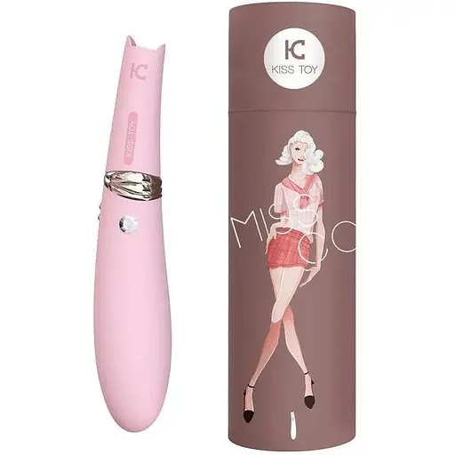 Вакуумный стимулятор с вибрацией KissToy Miss CC Рожевий - фото 4