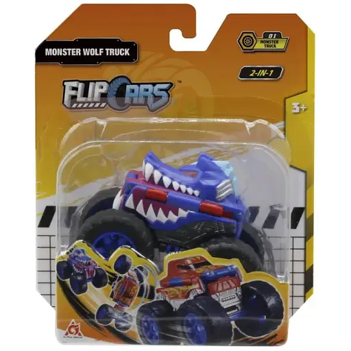 Машинка-трансформер Flip Cars 2 в 1 Монстр-трак Вовк EU463875A-01