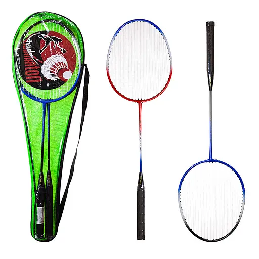 Набор для бадминтона BT-BPS-0093 №538 бесшовный, 2 ракетки с крученым шнуром, в сумке (в ассортименте)