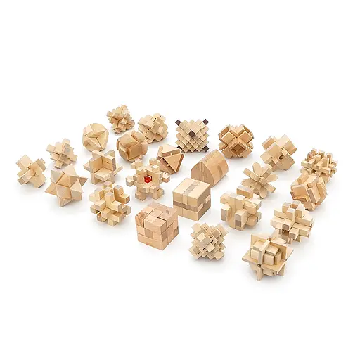 Набір 3D з 26-головоломки дерево Розміри елементів 5.7-10 см Сумка для зберігання 290х200х210 мм Вага: 2.125 кг - фото 1