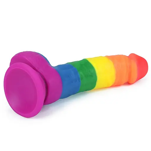 Фаллоимитатор LoveToy Prider Dildo 8" 20.5 см радужный - фото 5