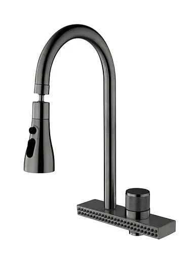 Смеситель для кухни Mixxus "Водопад" FOL-017 graphite MI6344 Графит - фото 1