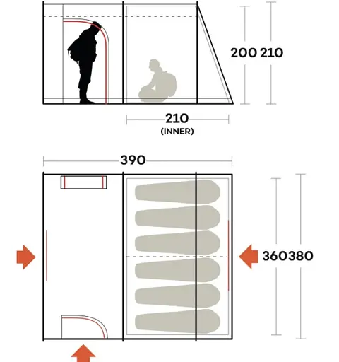 Намет Ferrino Fenix 6 Petrol (91194MBB) - фото 11