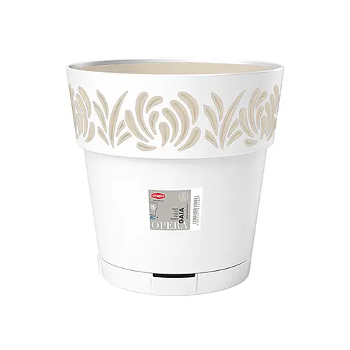 Вазон пластиковый OPERA GAIA, круглый, с автополивом, 30 см, 11,8 л (88600)