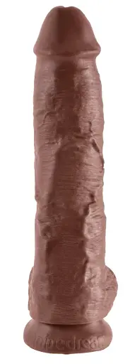 Фаллоимитатор King Cock With Balls 26.7 см коричневый - фото 3