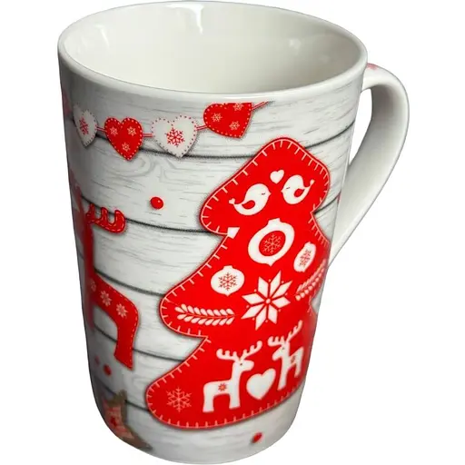 Чашка новогодняя Tanto T3694 керамика в подарочной упаковке 350 мл Белая - фото 1