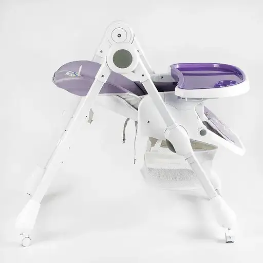 Стульчик для кормления Joy K-60290, мягкий чехол ПВХ, 4 колеса, съемный столик, корзина, в коробке - фото 6