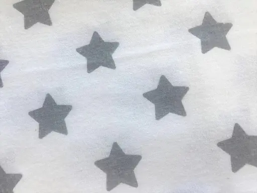 Пеленка фланель Moontime "Звезды серые на белом" - фото 2