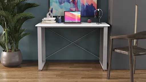 Письменный стол Ferrum-decor Драйв 750x1200x700 Серый металл ДСП Белое 16 мм (FRD-103178) - фото 2