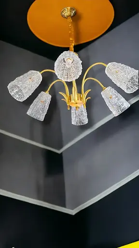 Светодиодная люстра Колокола 5016 (Золотая) на 6 плафонов - фото 3