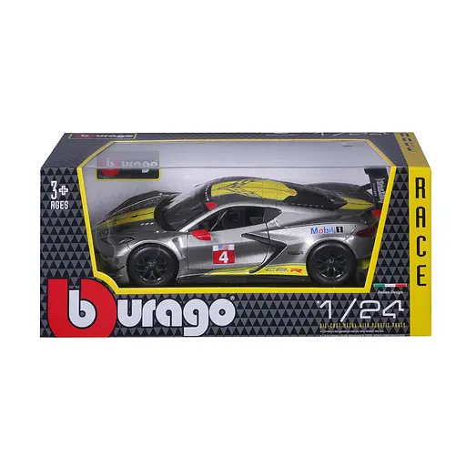 Автомодель Bburago Chevrolet Corvette C8.R 1:24 - фото 9