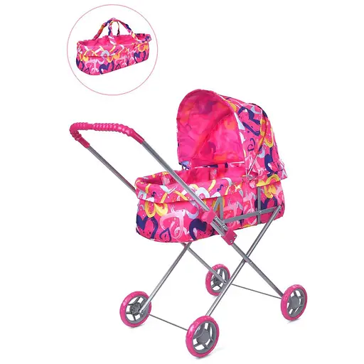 Коляска для ляльки, метал, 73x64x36 см, висота до ручки 61 см