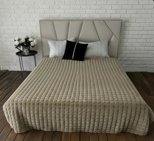 Простыня цвета пудрово-бежевый мягкая универсальная простыня 200 x 230 см для кровати - фото 1