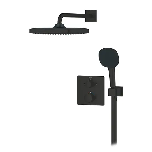 Душова система термостатична Grohe QuickFix Precision з Vitalio Comfort 250 348822430, Чорний матовий - фото 4