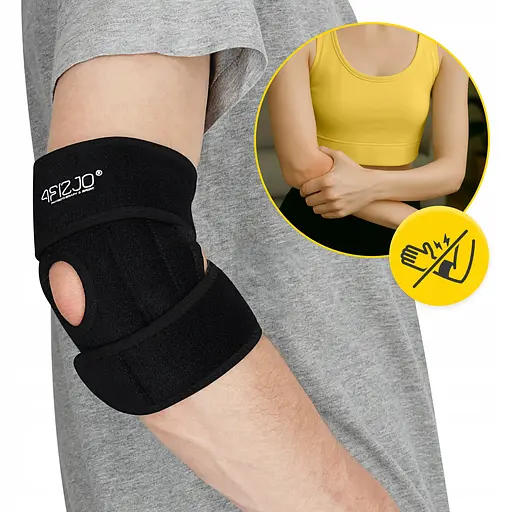 Фіксатор (бандаж) для ліктьового суглоба 4FIZJO MED 1 шт універсальний Black (P-5905973407380) - фото 10