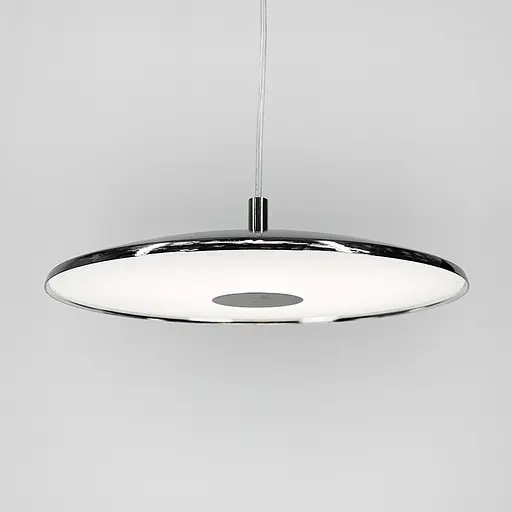 Подвесной серебряный LED светильник ENOCH с нейтральным светом в 3-х размерах Line.F Диаметр 40см - фото 3