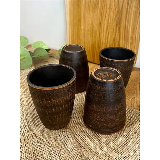 Склянка 0.4 літра керамічна (глиняна) Гладка - фото 4