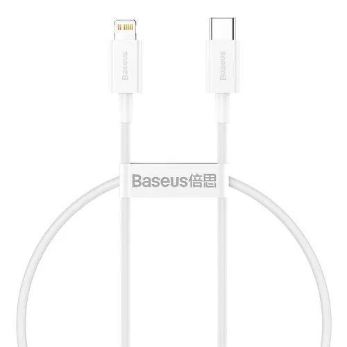 Кабель PD Baseus Superior Series Fast Charging Data Cable Type-C to iP PD 20W 0.25 м білий CATLYS-02
