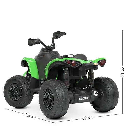 Електромобіль дитячий Bambi Квадроцикл M 5001EBLR-5 з пультом керування звуком і світлом Зелений - фото 3