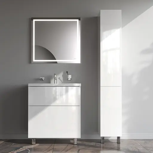 Тумба з умивальником AM.PM Gem підлогова 75 см білий MGA-FSX07522WG-WCC0752WG Білий - фото 5