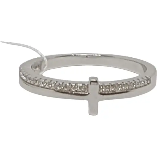 Срібне кільце Срібний рай з фіанітами. 1111 088683 17