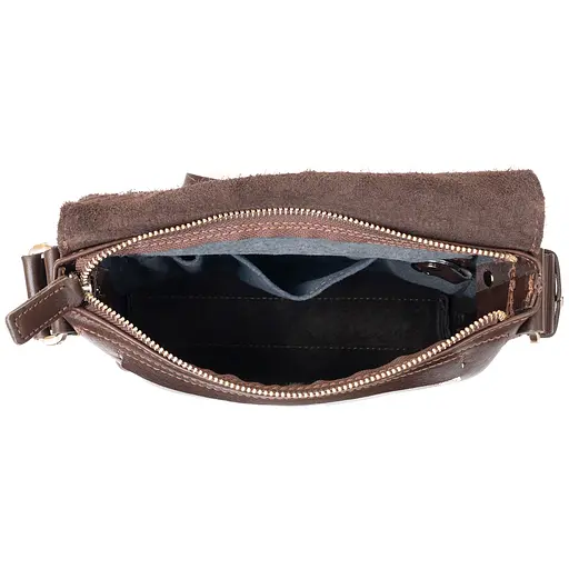 Чоловіча шкіряна сумка GRANDE PELLE 21х23х4,5 см sum0012521 - фото 4