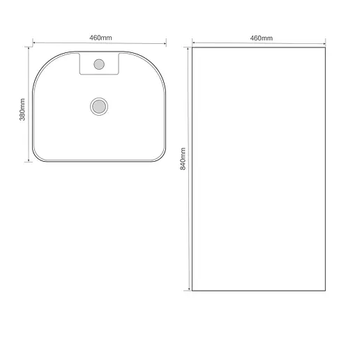 Умивальник підлоговий Mixxus Premium Diverse-1102 marble 460x380x840 мм з отвором під змішувач MP6576, Мармур - фото 3