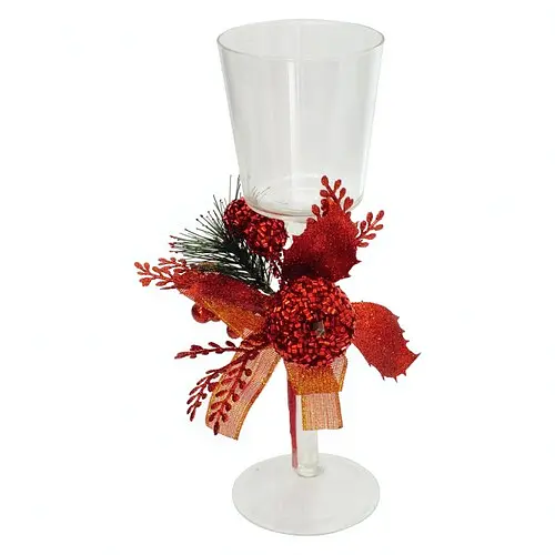 Подсвечник Бокал с яблоком - фото 1