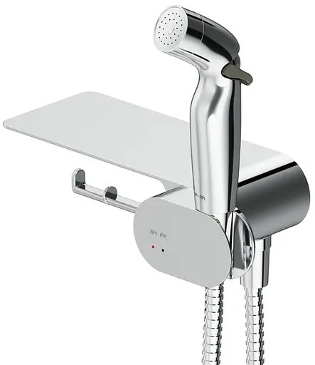 Гігієнічний душ прихованого монтажу Am.Pm Like з полицею хром F0202600, Хром - фото 1