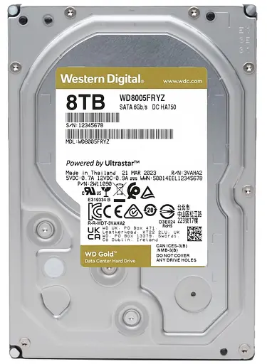 Жорсткий диск Western Digital 3.5" 8TB WD (WD8005FRYZ) - фото 1