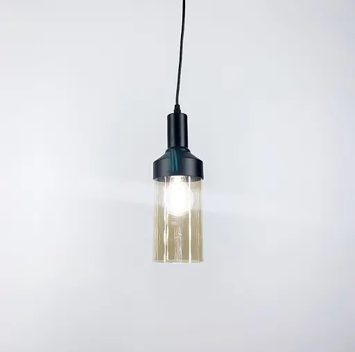 Світильник Loft в чорному каркасі Line.F Колір плафона Янтарний - фото 7