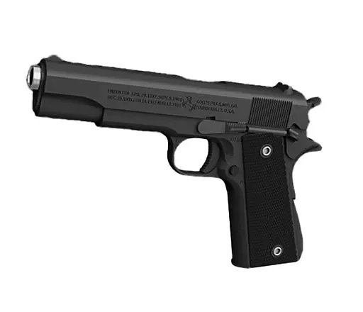 Детский пневматический пистолет Colt M1911A-1, на пластиковых пульках (6903317759385) - фото 1