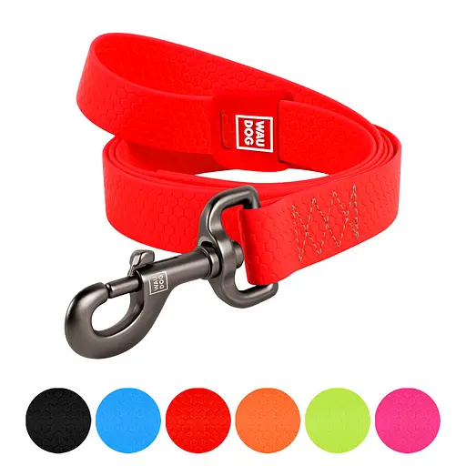 Повідець для собак Waudog Waterproof водостійкий M 500х2 см червоний - фото 2