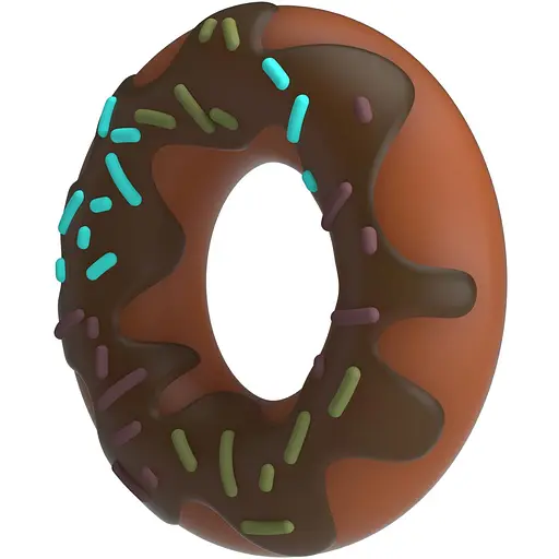 Эрекционное кольцо Pretty Love Super Donut Cock Ring 4.6 см коричневое - фото 3