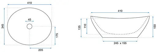 Умивальник Rea Sofia gold накладний золотий REA-U9015, Золотий - фото 5